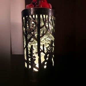 Lighted Swirling Pillar Snow Globe